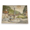 Aquarelle "Fontaine de la Fidélité" signée