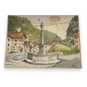 Aquarelle "Fontaine de la Fidélité" signée