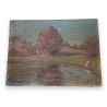Tableau \"Paysage su Salève\" signé M. MATHEY