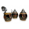 Lot de 3 chopes en grès allemandes