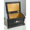 Blackened wooden box with pietra dura inlay