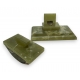 Parure de bureau Art-Deco en onyx vert