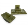 Parure de bureau Art-Deco en onyx vert