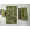 Art Deco desk set in green onyx