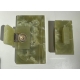 Parure de bureau Art-Deco en onyx vert