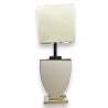 Lampe en laiton laqué blanc