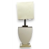 Lampe en laiton laqué blanc
