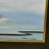 Tableau \"Bord de mer\" signé SANSOM