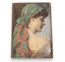 Photographie réhaussée à l'huile
