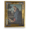 Petit cadre doré et bleu