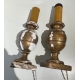 Paire de lampes Urne en bois doré