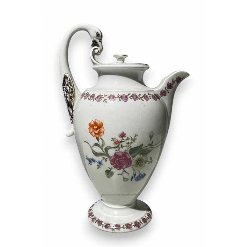Cafetière de Meissen, anse cygne