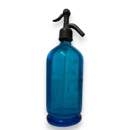 Siphon en verre bleu Félix ROD Rolle