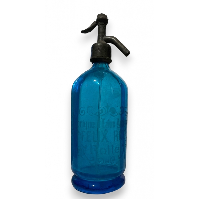 Siphon en verre bleu Félix ROD Rolle