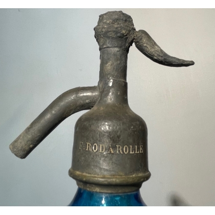 Siphon en verre bleu Félix ROD Rolle