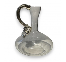 Décanteur en verre et métal chromé Noeud