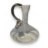 Décanteur en verre et métal chromé Noeud