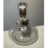 Décanteur en verre et métal chromé Noeud