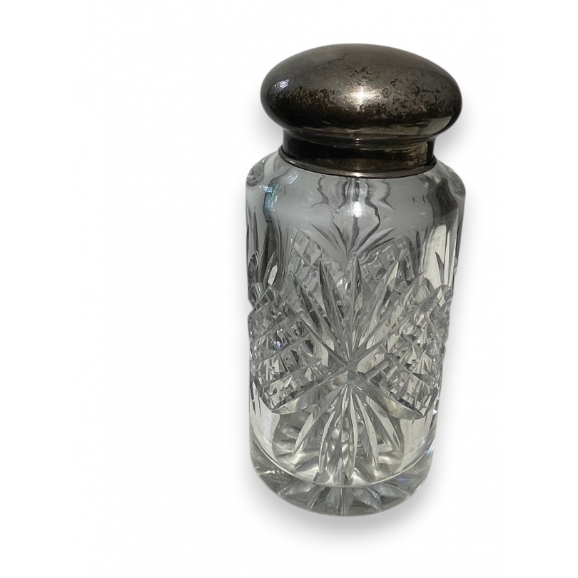 Flacon en cristal, bouchon argent 800