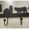 Porte manteau en tôle découpée Vaches