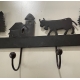 Porte manteau en tôle découpée Vaches
