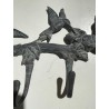 Porte manteau en laiton patiné Colibris