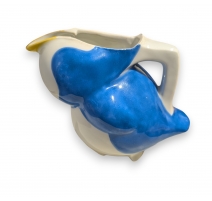 Pichet "Canard" bleu et jaune (Corps seulement)