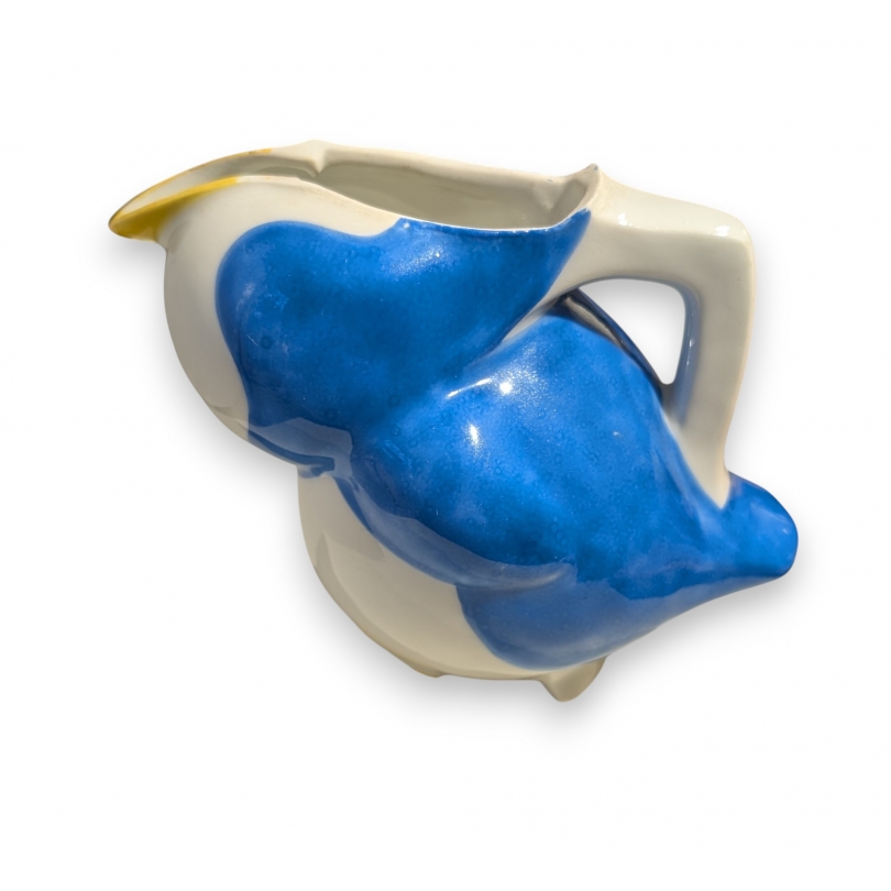 Pichet "Canard" bleu et jaune (Corps seulement)