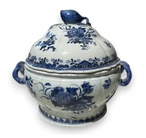Soupière en porcelaine bleu blanc