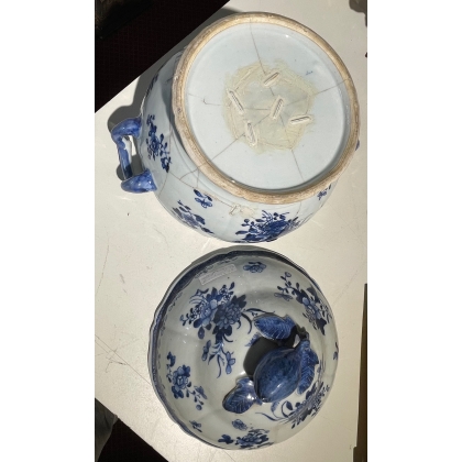 Soupière en porcelaine bleu blanc