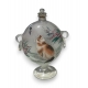 Flacon peint sous-verre Chats