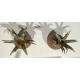 Paire de petits bougeoirs Ananas cloisonnés