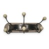 Wood, metal and porcelain coat rack
