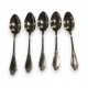 Lot de 5 cuillères en argent 88