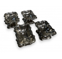 Lot de 4 sallières en argent
