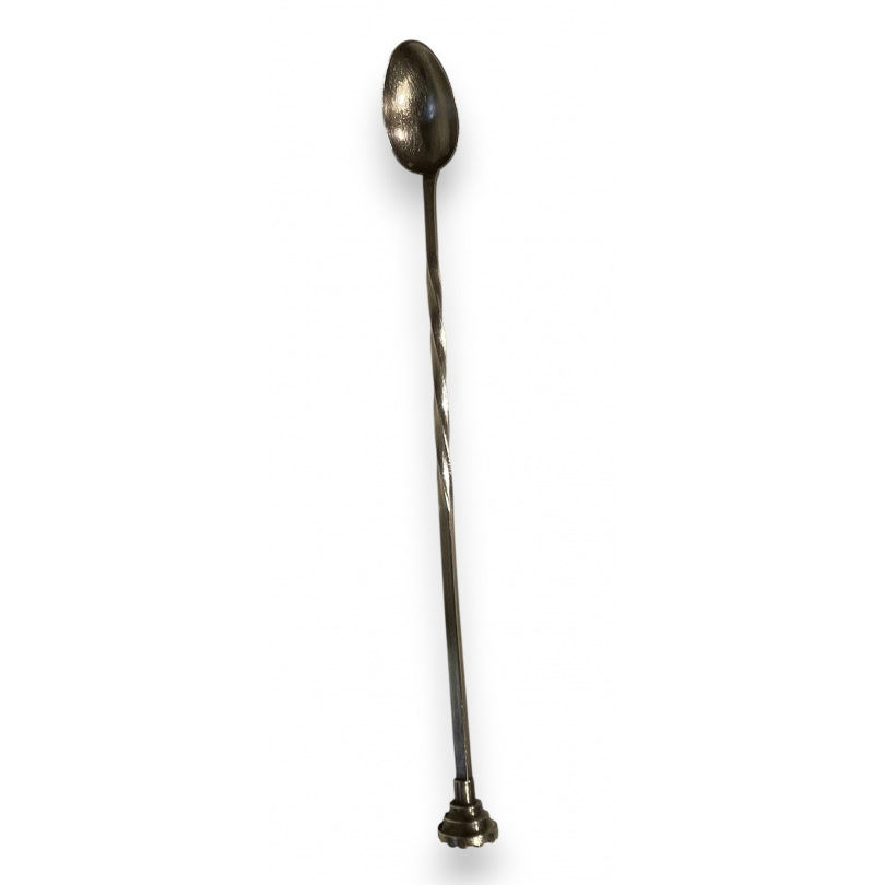 Cuillère à cocktail en métal argenté