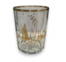 Verre décor doré