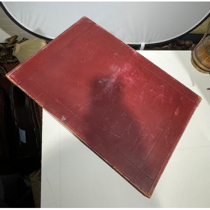Sous-main ancien en mouton rouge