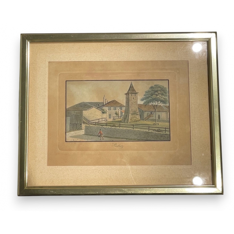 Gravure "Penthaz" par WEIBEL