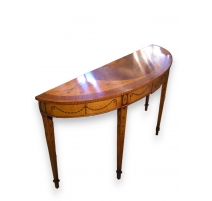 Console half-moon in mahogany