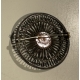 Broche filigrane en argent cabochon orange