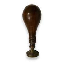 Sceau en laiton et bois F.S.