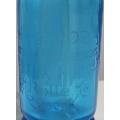 Siphon en verre bleu Félix ROD Rolle
