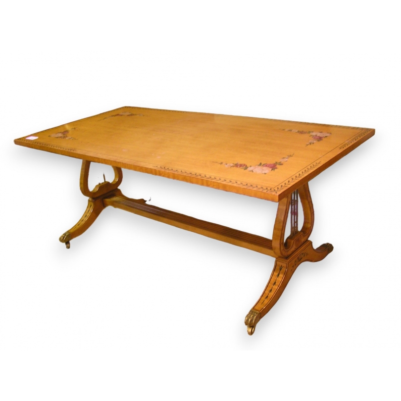  Table anglaise en citronnier, plateau sur  Moinat SA  - Antiquités décoration