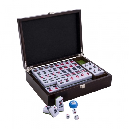 Jeu de Mah-jong, coffret bois