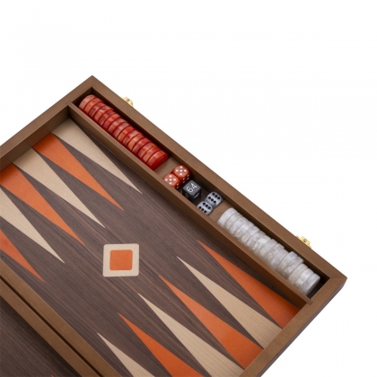 Coffret de Backgammon orange