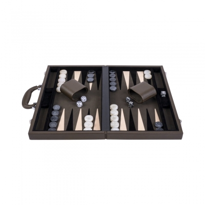 Coffret de Backgammon brun