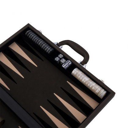 Coffret de Backgammon brun