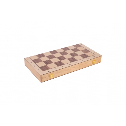 Plateau d\'échec avec pions en noyer et érable