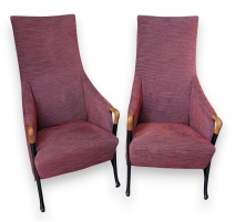 Paire de fauteuils Progetti Wing par GIORGETTI